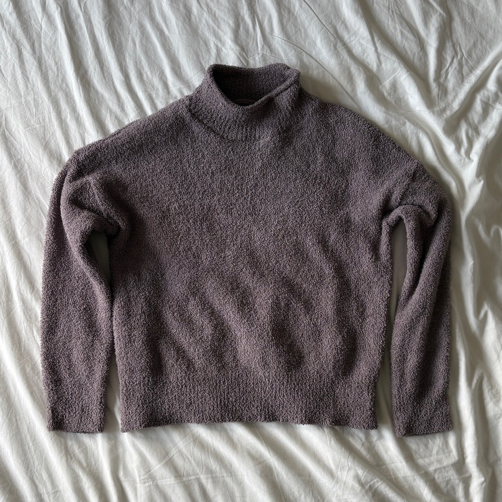 Sincerely Jules - Fuzzy Turtleneck in Taupe